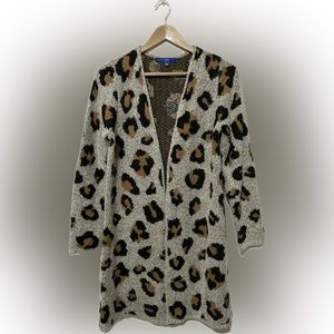 Apt 9 Leopard Print Open Front Cardigan-Size Medium